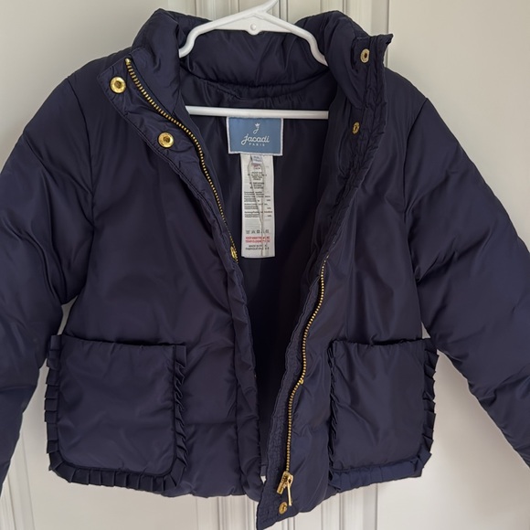Jacadi girl winter jacket, with packable hide away hoodie, size 6A - Picture 6 of 17